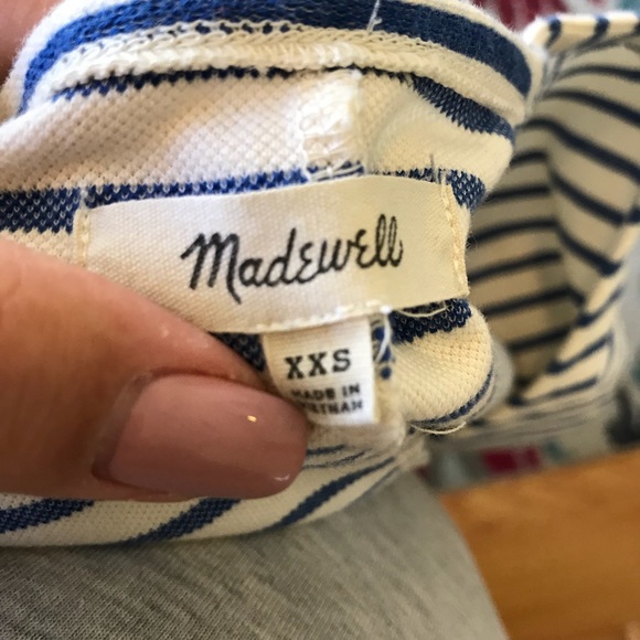 Madewell Vacances Striped Blue Shift Dress - Picture 8 of 8